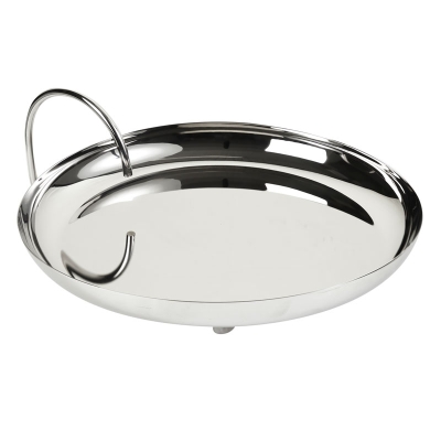 Fuente con Asa Plateada 10"