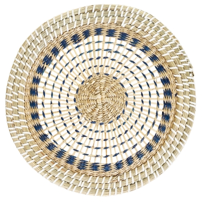 Individual Seagrass de Fibra Azul 10"