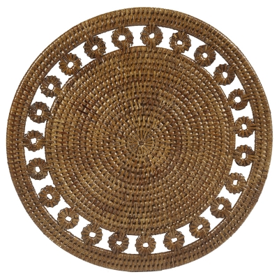 Umbria Individual de Fibra Marrón 15"