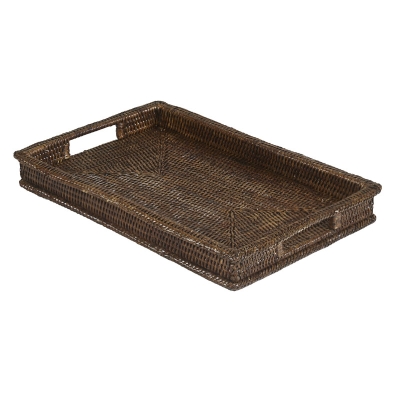 Pryce Bandeja Rectangular Marrón Pequeña 12" (H)