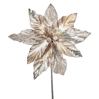 Flor Pascua Brillo Bronce 13 "