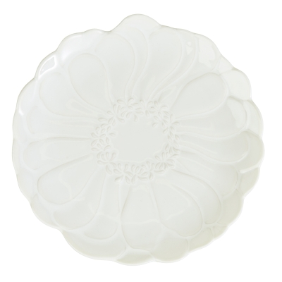 Tropical Zone Plato Postre Blanco 8"