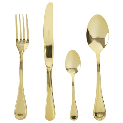 Cubiertos Zorba Dorado 24 Piezas