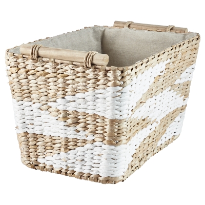 Canasta Rectangular Enna Junco Natural Tamaño L