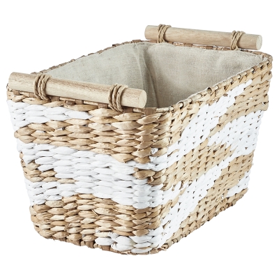 Canasta Rectangular Enna Junco Natural Tamaño M