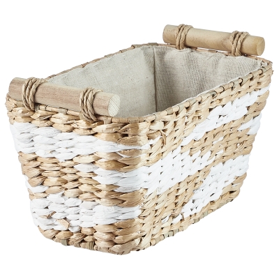 Canasta Rectangular Enna Junco Natural Tamaño S