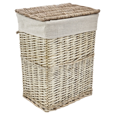 Hamper Mimbre Cuadrado Natural Pequeño