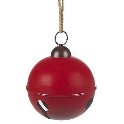 Colgante Cascabel Metal Rojo XL