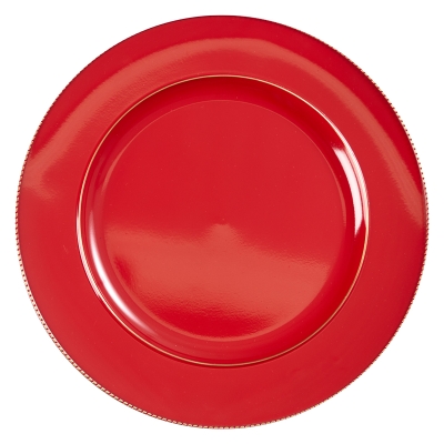 Plato Base Rojo Brillante 13"