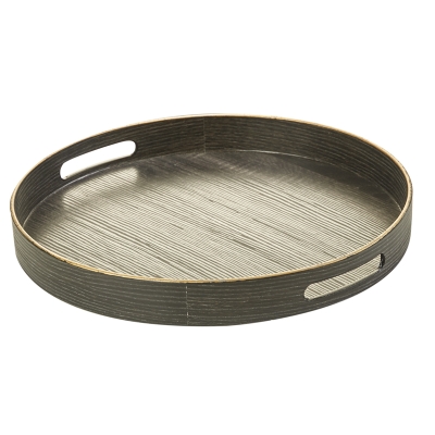 Bandeja de Servir con Borde Dorado 15"