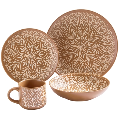 Vajilla 16 Piezas Marakesh Cerámica Terracota