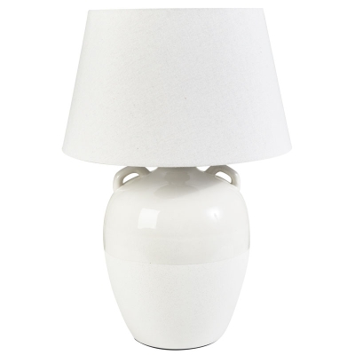Enigma Lámpara de Mesa Cerámica Blanca 29"