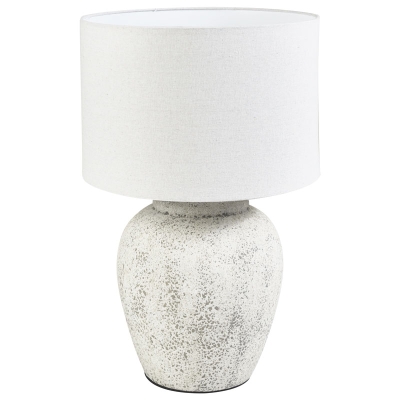 Adam Lámpara de Mesa Cerámica Crema 23"