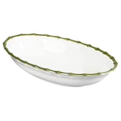 Bamboo Green Fuente Ovalada 16"