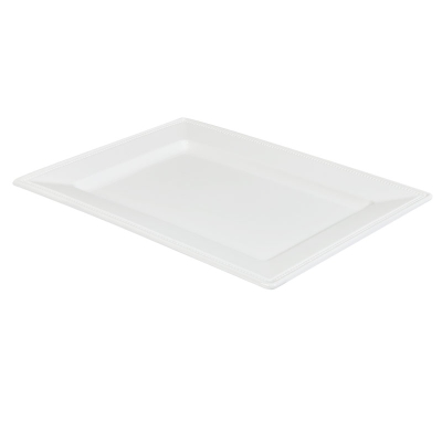 Fuente Carson Rectangular Blanca 18"