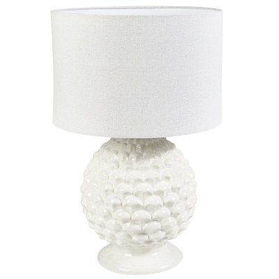Alice Lámpara de Mesa Cerámica Blanca 23"