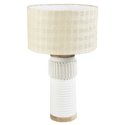 Gaia Lámpara de Mesa Cerámica Blanco 23"