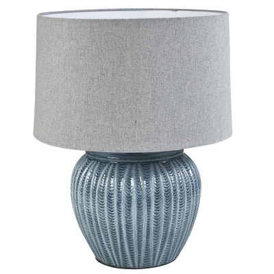 Kelly Lámpara de Mesa Cerámica Azul 22"