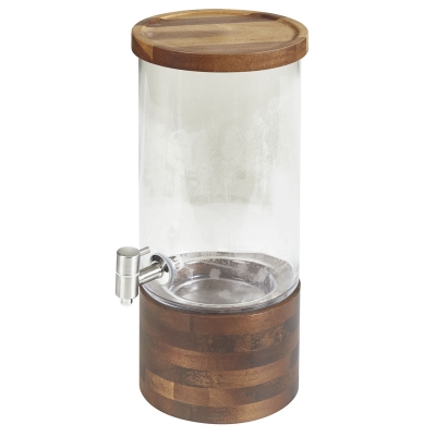 Dispensador de Bebida de Vidrio y Madera