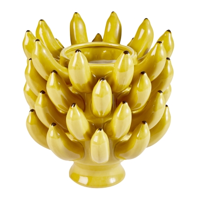 Fields Banana Florero Amarillo 11"
