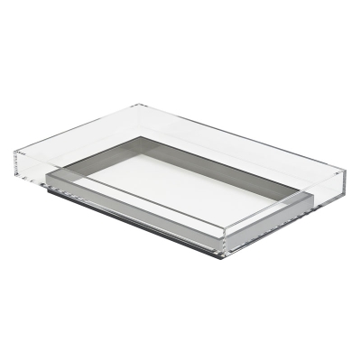 Carter Bandeja de Acrílico Transparente Negro 12"