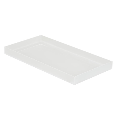 Carter Bandeja de Acrílico Blanco/Transparente 16"