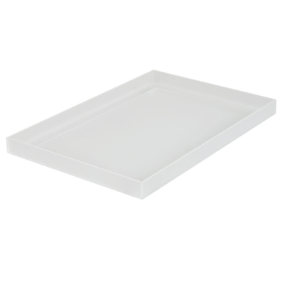Carter Bandeja de Acrílico Blanco/Transparente 18"
