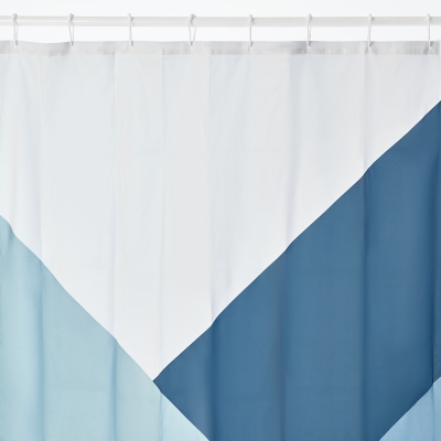 Cortina de Baño Poly Bloques Azules