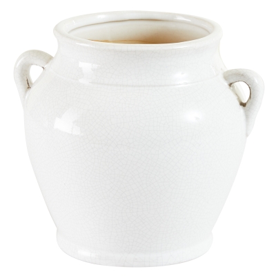 Coaster Jarrón con Asa Blanco Grande 6"