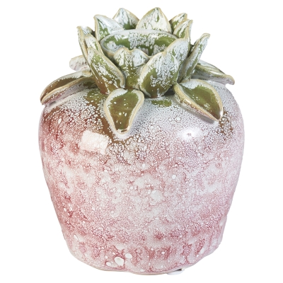 Piña Decorativa Coral y Verde