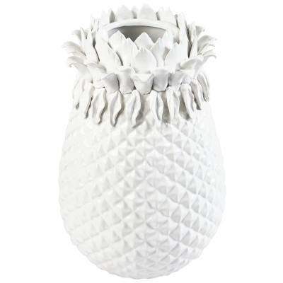 Piña Decorativa Blanca Grande