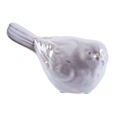 Fields Pajaro Decorativo Blanco 2"
