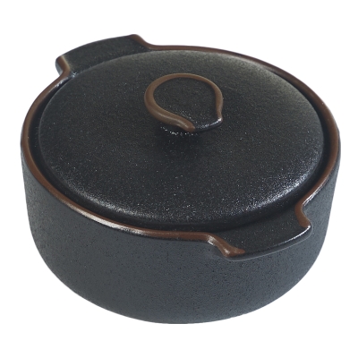 Mini Cacerola de Cerámica Negro 5 x 4 x 2"
