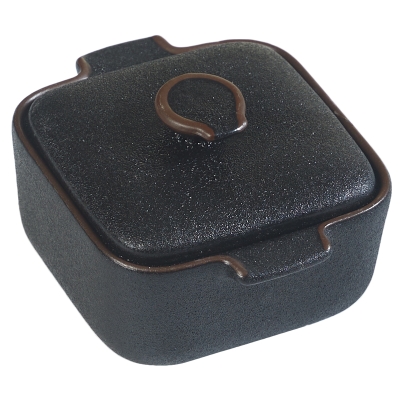 Mini Cacerola de Cerámica Negro 4 x 3 x 2"