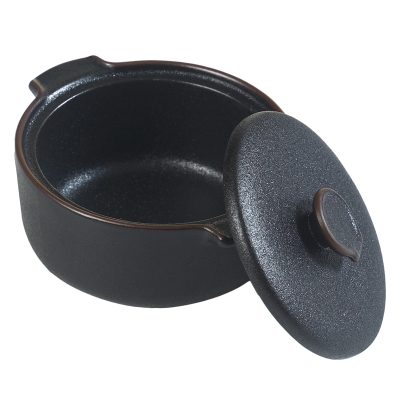 Mini Cacerola de Cerámica Negro 6 x 5 x 2"