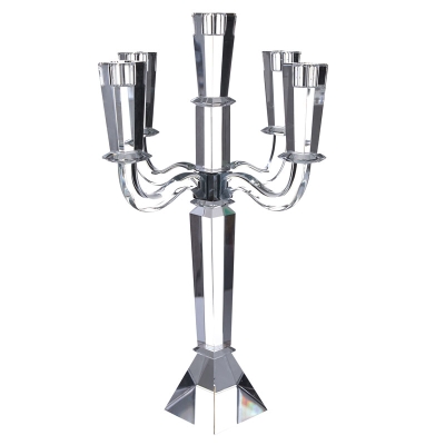 Candelabro 5 Brazos de Vidrio 20"