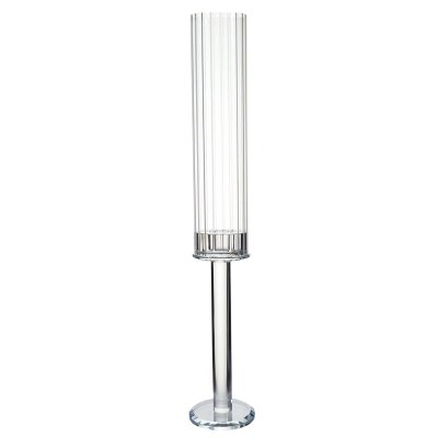 Italo Portavela Transparente de Vidrio Pequeño 10"