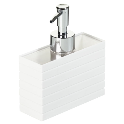 Dispensador de Jabón Bamboo Rectangular Blanco