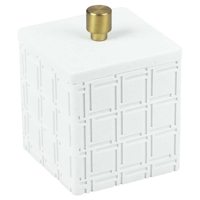Algodonera Mara Resina Blanca 5x4x4 Pulgadas