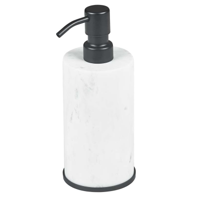 Dispensador de Jabón  Mármol Blanco y Negro 8x3x3 Pulgadas