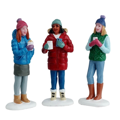 Figura Amigas Con Chocolate Caliente 7" 3 Piezas