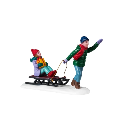 Figura Niños Con Trineo 1"