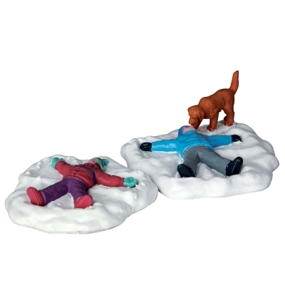 Figura Angeles De Nieve 1" 2 Piezas