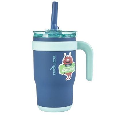 Reduce Coldee Vaso con Pajilla Azul 14Oz