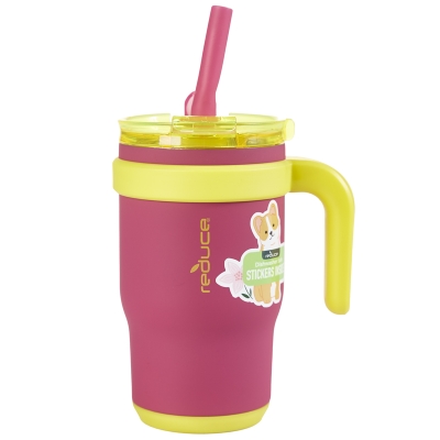 Reduce Coldee Vaso con Pajilla Rosado 14Oz