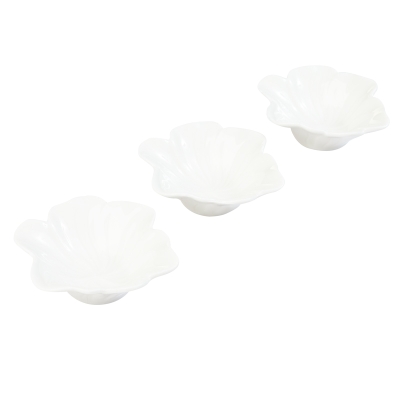 Mini Plato de Flor de Cerámica 3" 3 Piezas