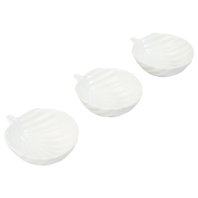 Mini Plato de Hoja de Cerámica 3" 3 Piezas