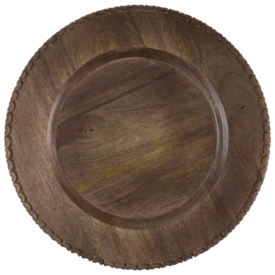 Fuente de Servir Redonda Madera 14"