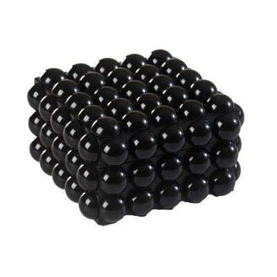 Caja Decorativa Dots de Hueso Negra