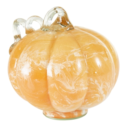 Calabaza Decorativa Vidrio 10x7 Pulgadas